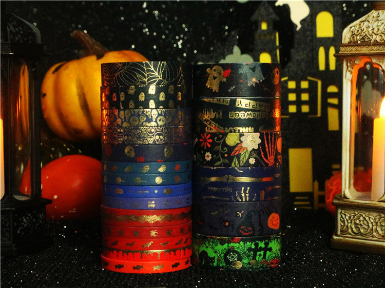 Halloween Thrilling Skull Washi Masking Tape Set 20 Rolls