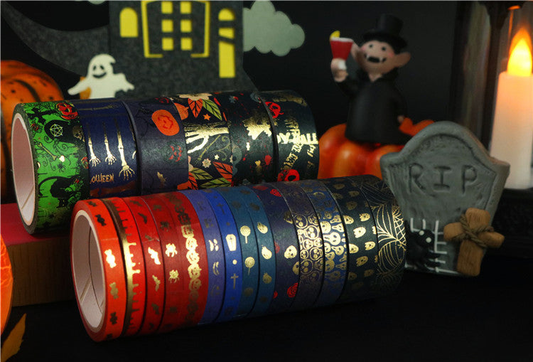 Halloween Thrilling Skull Washi Masking Tape Set 20 Rolls