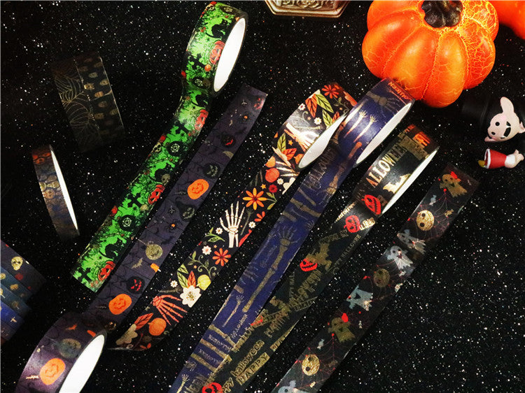 Halloween Thrilling Skull Washi Masking Tape Set 20 Rolls