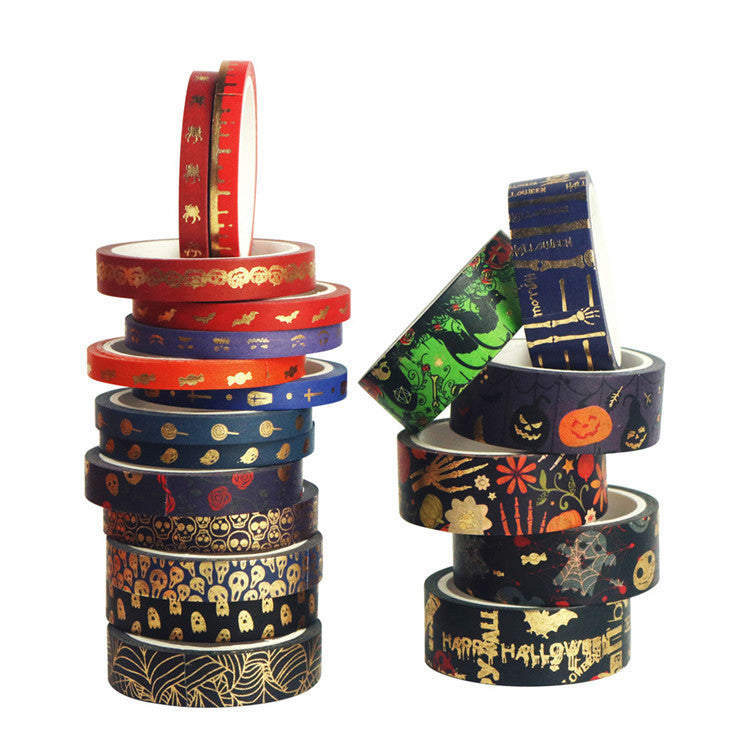 Halloween Thrilling Skull Washi Masking Tape Set 20 Rolls