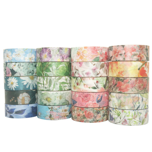 20 Rolls Spring Flowers Washi Tape Set 15mm x 4m - TTpen