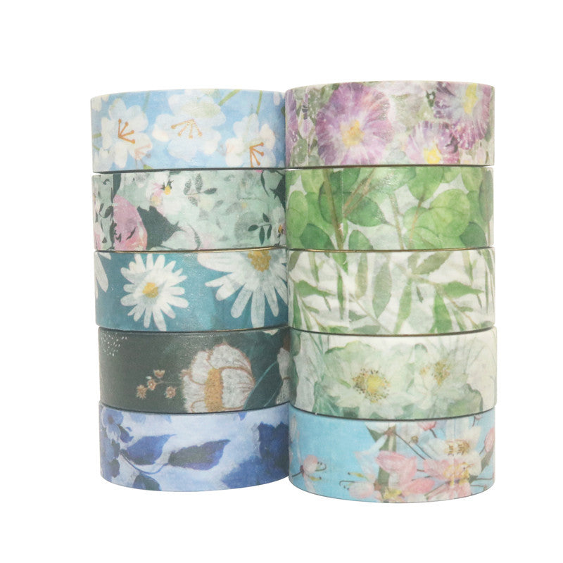 20 Rolls Spring Flowers Washi Tape Set 15mm x 4m