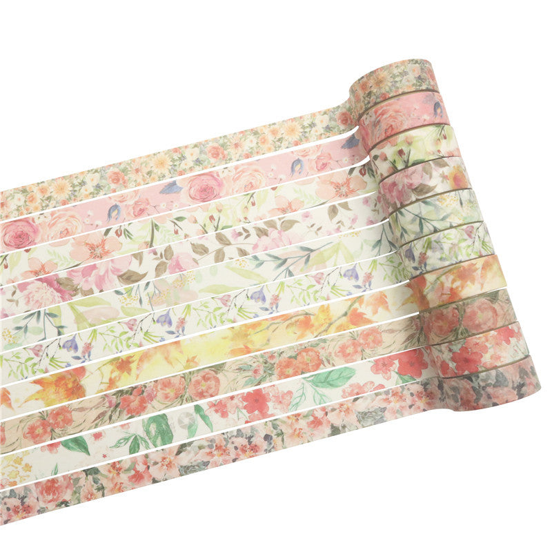 20 Rolls Spring Flowers Washi Tape Set 15mm x 4m