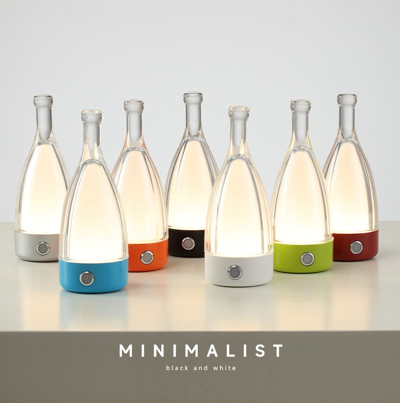 Wine Bottle Rechargeable Table Lamp Cordless Bar Atmosphere Light