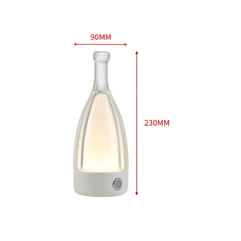 Wine Bottle Rechargeable Table Lamp Cordless Bar Atmosphere Light White