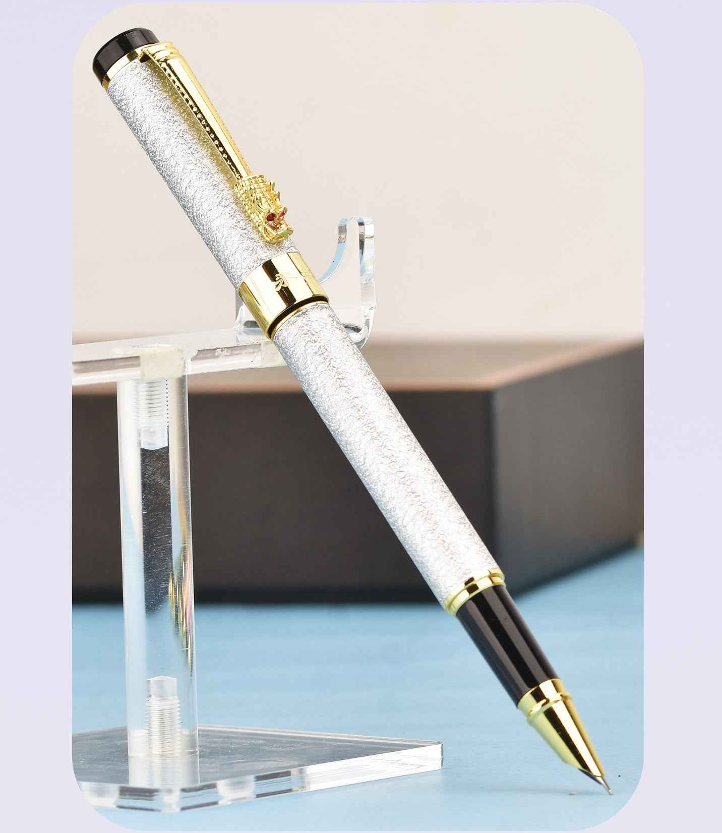 Wing Sung 9180 Velvet Finish Fountain Pen White