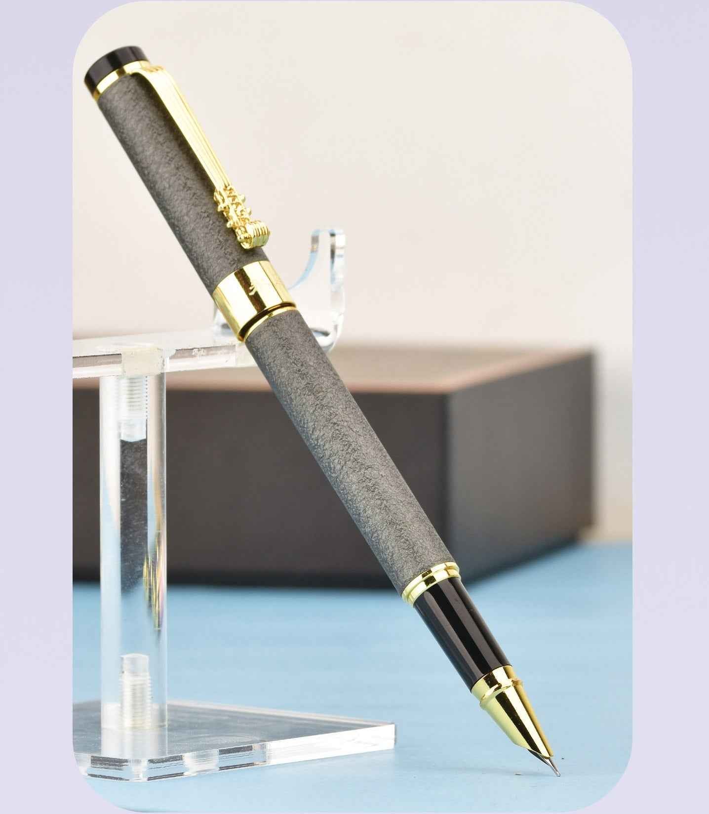 Wing Sung 9180 Velvet Finish Fountain Pen Grey
