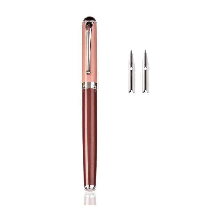 Wing Sung 9327 Fountain Pen Morandi Color – Silver Iridium Nib Wine Red