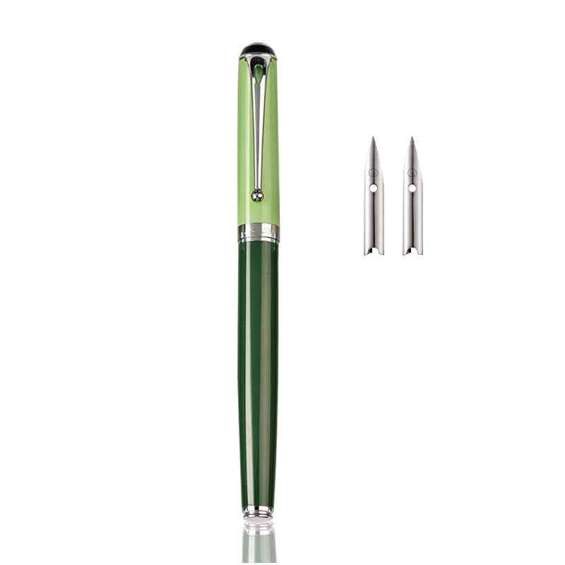 Wing Sung 9327 Fountain Pen Morandi Color – Silver Iridium Nib Matcha Green