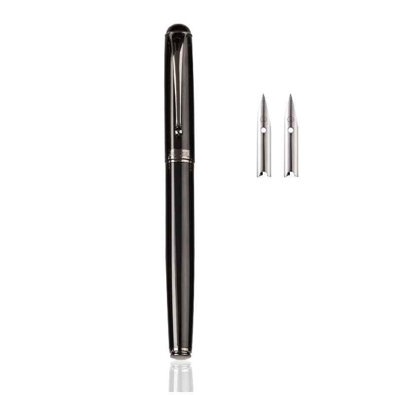 Wing Sung 9327 Fountain Pen Morandi Color – Silver Iridium Nib Athens Black