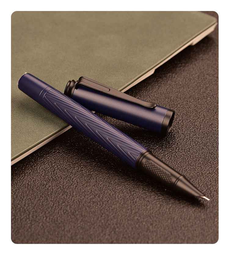 Wing Sung 9372 Dragon Scale Fountain Pen | Metal Body Navy