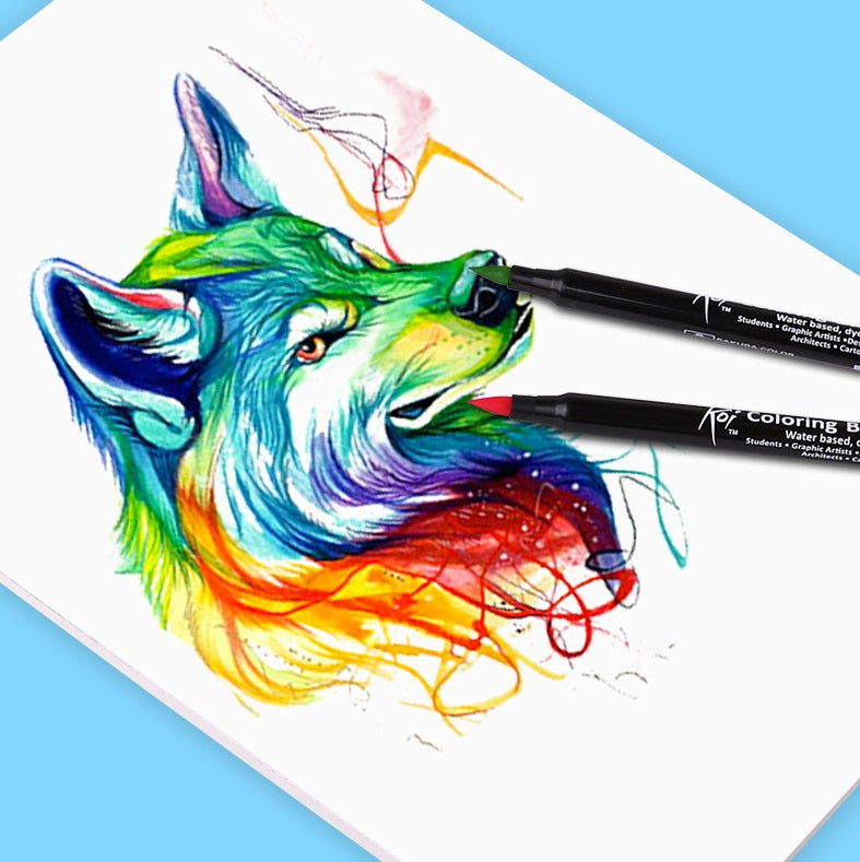 SAKURA Koi Colouring Brush Pen Set - Pack of 12 Pens