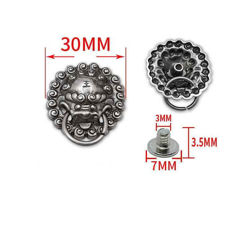 Maßskizze: 30 mm Drachen-Schraubniet, Schraube 3,5 mm, Kopf 7 mm