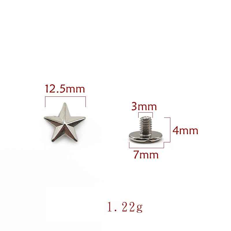 Star rivet screw, 12.5mm star head; 7mm base, 4mm washer, 3mm thread