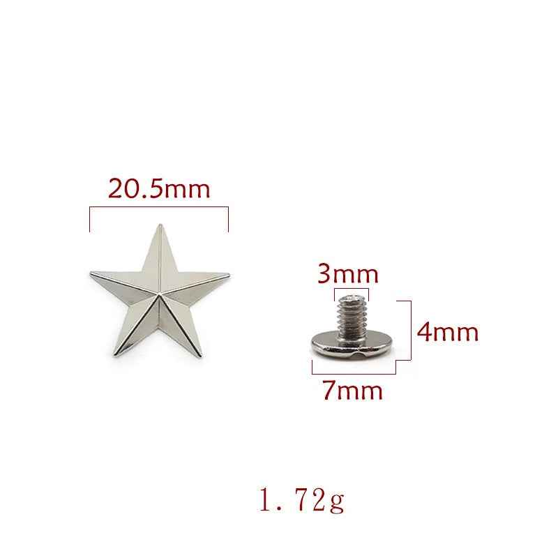 Star rivet screw, 20.5mm star head; 7mm base, 4mm washer, 3mm thread
