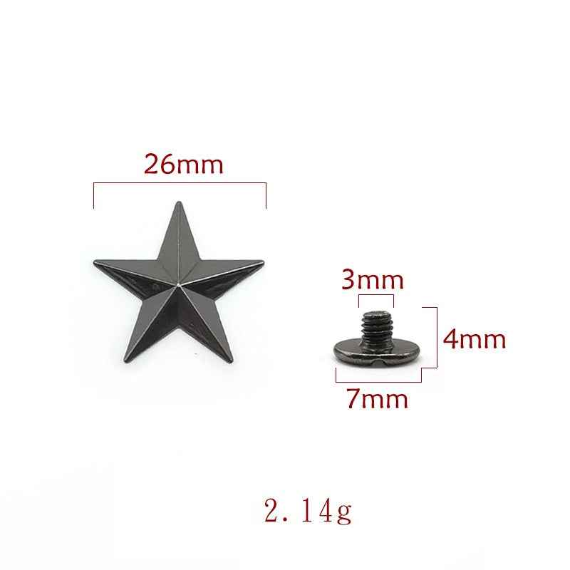 Star rivet screw, 26mm star head; 7mm base, 4mm washer, 3mm thread