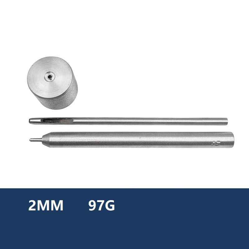 2mm hollow punch die tool for eyelets, 97G metal setter with disc head