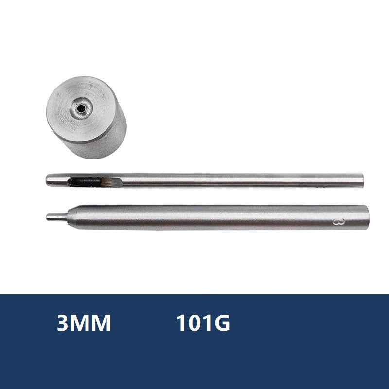 3mm hollow punch die tool for eyelets, 101G metal setter with disc head
