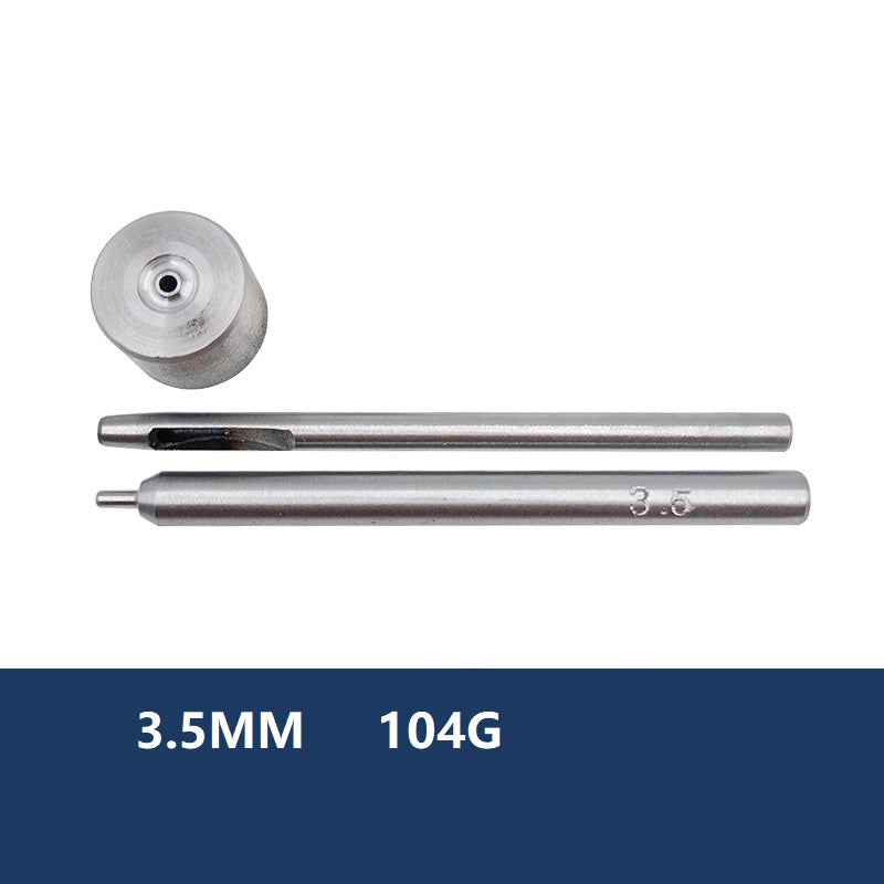 3.5mm hollow punch die tool for eyelets, 104G metal setter with disc head