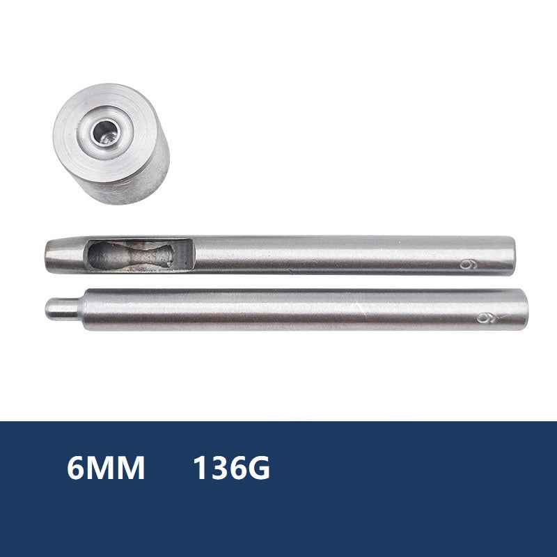 Grommet hollow punch die tool, 6mm size, 136G die