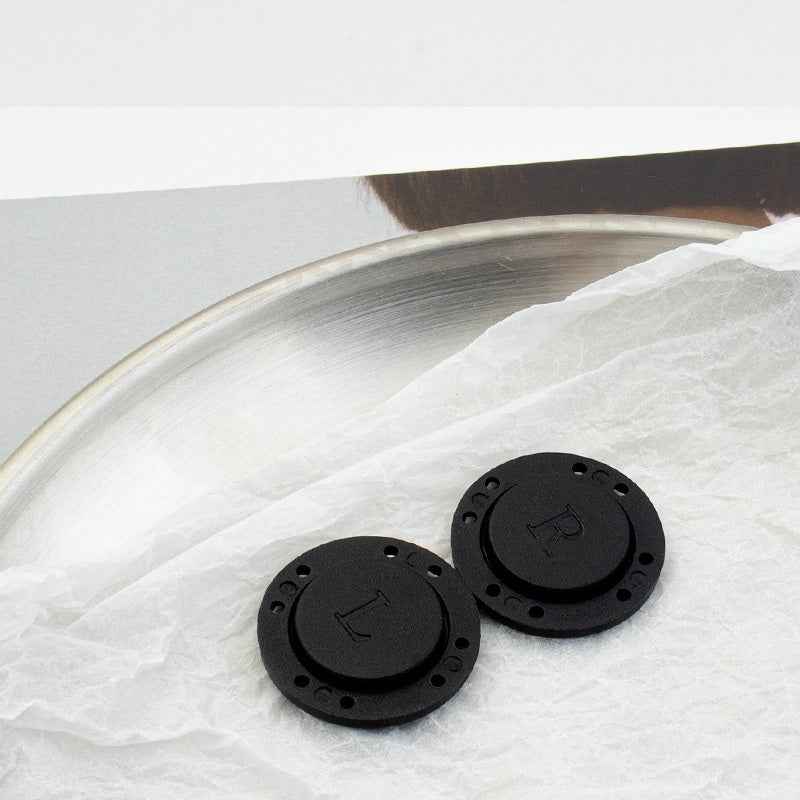 Runde schwarze Magnet-Kunststoffknöpfe mit Löchern, 2er Paar für Mantel & Cardigan