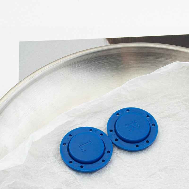 Runde magnetische Acrylknöpfe, Blau, 2er-Set mit Lochrand (Trenchcoat/Cardigan)