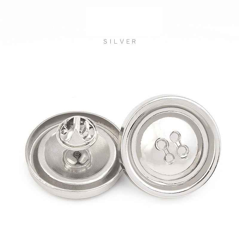 No-sew pin snap buttons, silver metal snap fasteners