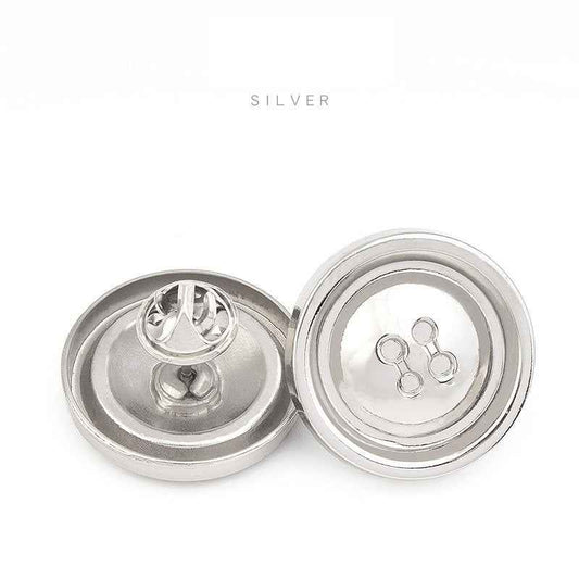 No-sew pin snap buttons, silver metal snap fasteners