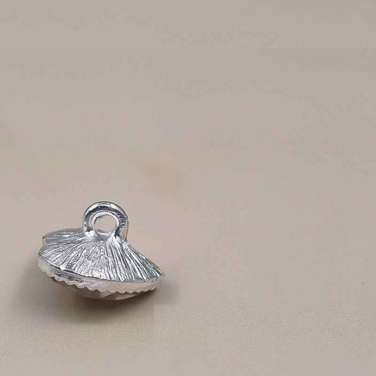 Silver Heart Shaped Crystal Metal Button for Women's Dresses 20PCS