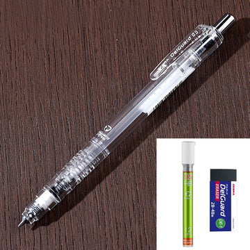 ZEBRA DelGuard Limited Edition Clear Mechanical Pencil 0.5 mm with Lead Refills & Eraser