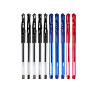 Zebra JJ100 Classic Gel Pen | 0.5mm | Cap-Type | 10-Pack (5 Black, 3 Blue, 2 Red) | Quick-Dry High-Capacity