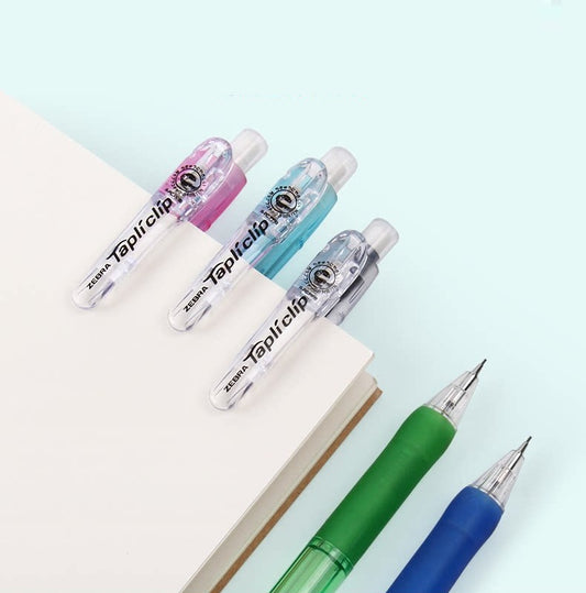 ZEBRA Tapliclip Mechanical Pencil 0.5mm | Retractable Tip | Soft Grip | Set of 6