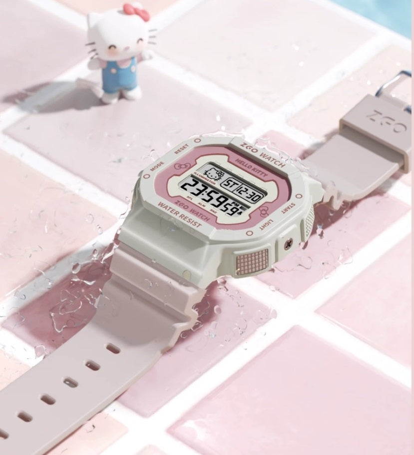 ZGO x Sanrio Hello Kitty Girls Pink Digital Watch