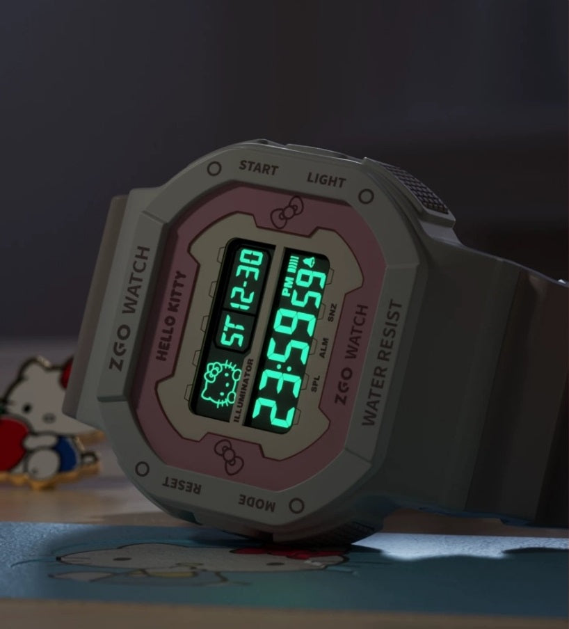 ZGO x Sanrio Hello Kitty Girls Pink Digital Watch