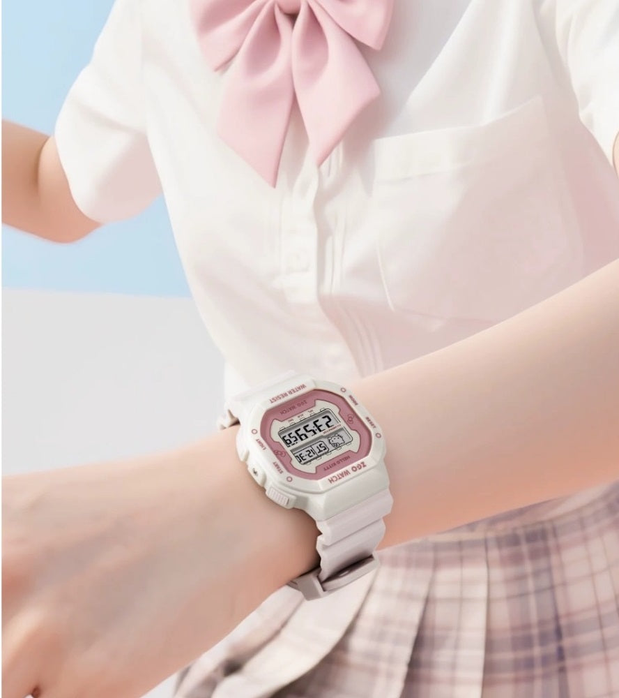 ZGO x Sanrio Hello Kitty Girls Pink Digital Watch