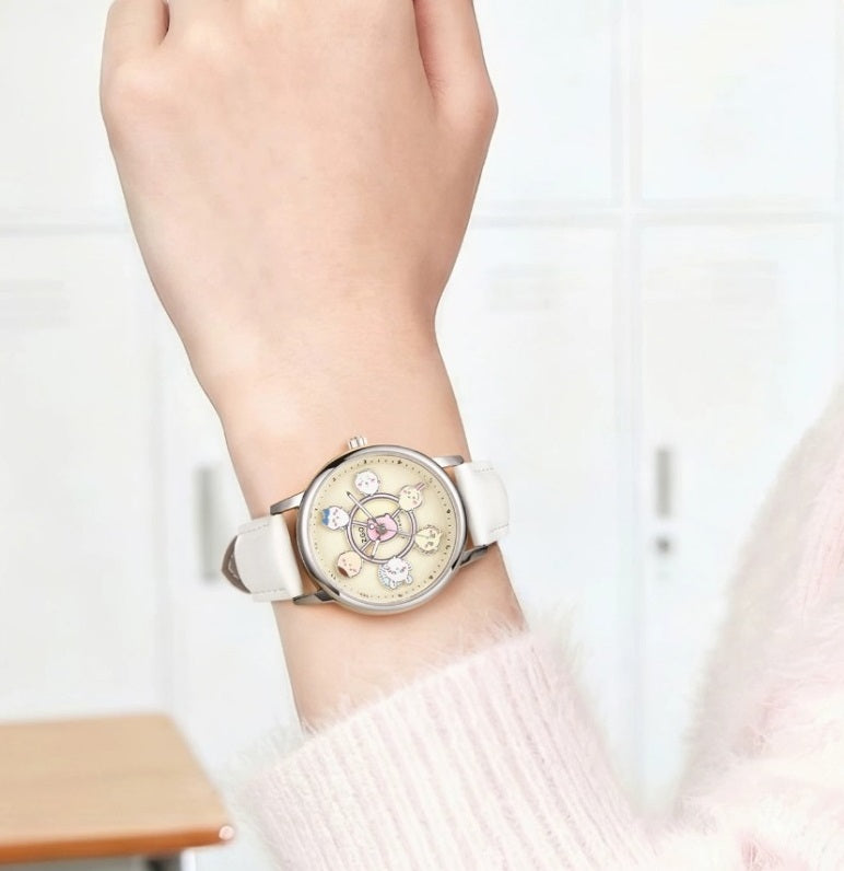 ZGO x Chiikawa Girls Watch Merry-Go-Round Dial Luminous Hands
