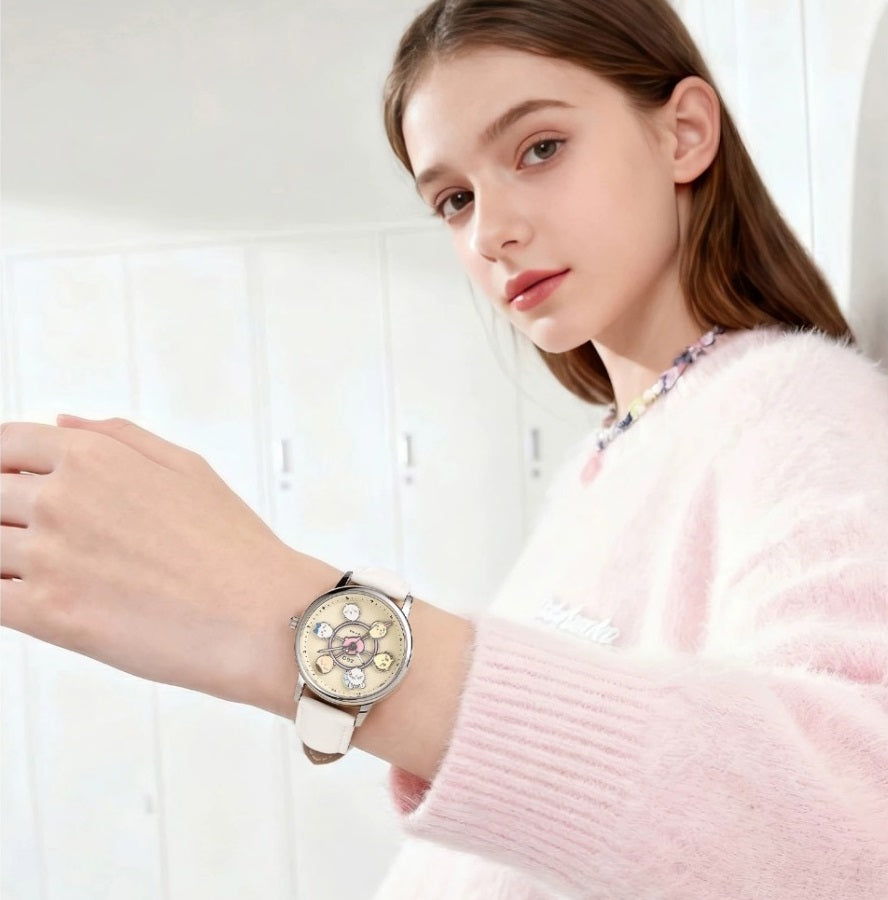 ZGO x Chiikawa Girls Watch Merry-Go-Round Dial Luminous Hands