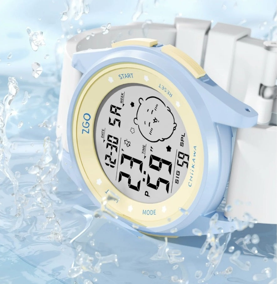 ZGO x Chiikawa Kids Digital Watch Silicone Strap Night Light Display
