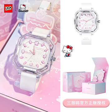 ZGO Hello Kitty dievčenské quartz hodinky — štvorcový akryl