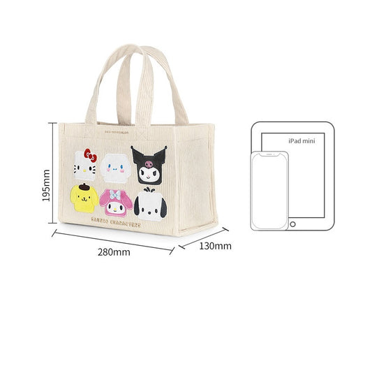 ZGO Sanrio Characters Canvas Tote Bag for Women