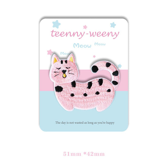 Dopamine Kitten Self-Adhesive Embroidered Patches 5 Pack