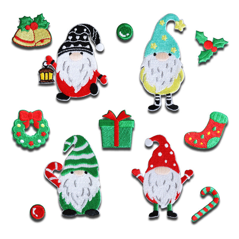Self-adhesive Weihnachts-Deko-Patches: Santa, Gnome, Kranz, Geschenk und weitere Motive