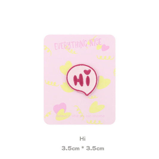 Pink Strawberry Bear Head & Paw Self-Adhesive Embroidered Patches 5 Pack