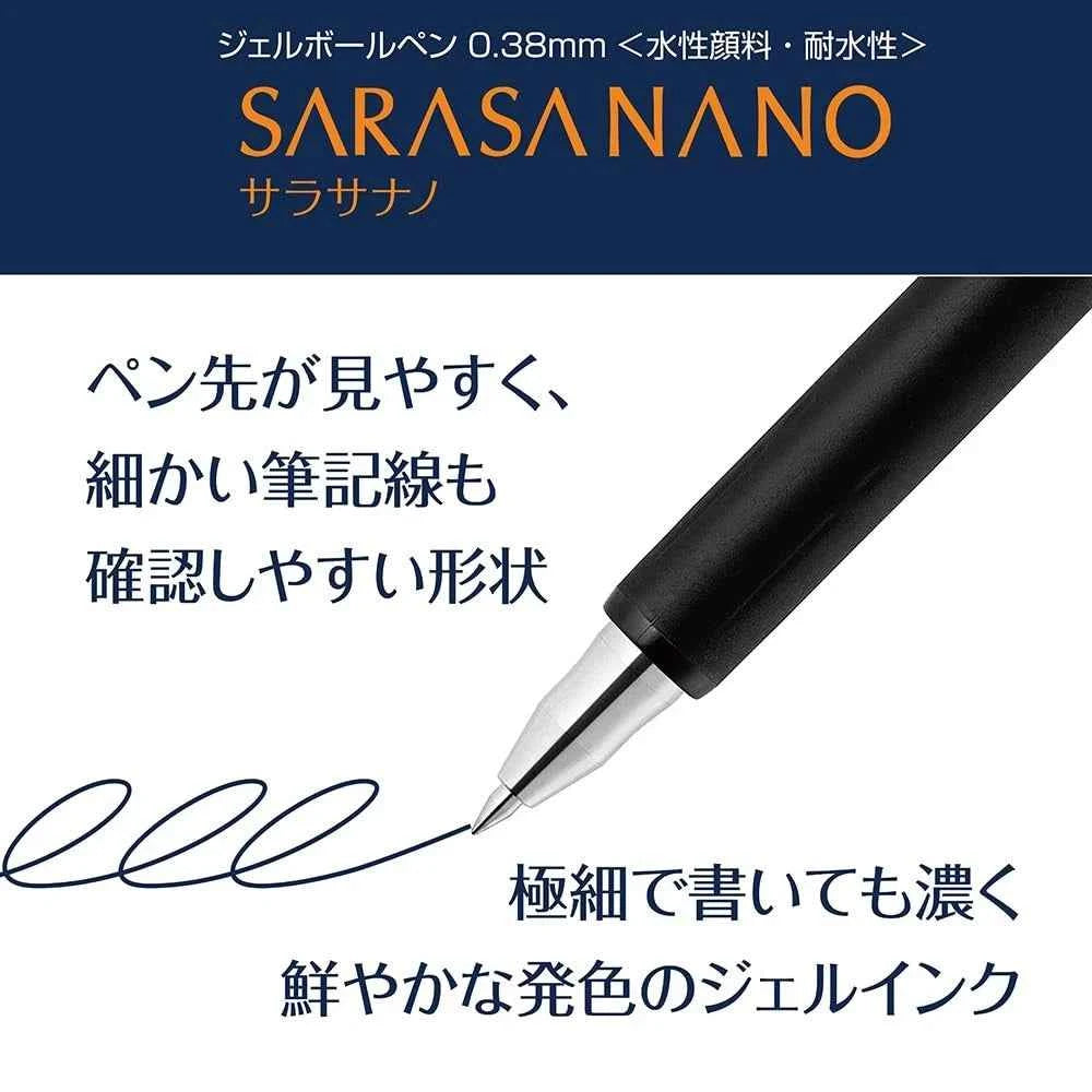 Zebra JF-0.38 Sarasa Gel Pen Refill 0.38mm Black Ink 10 Pack