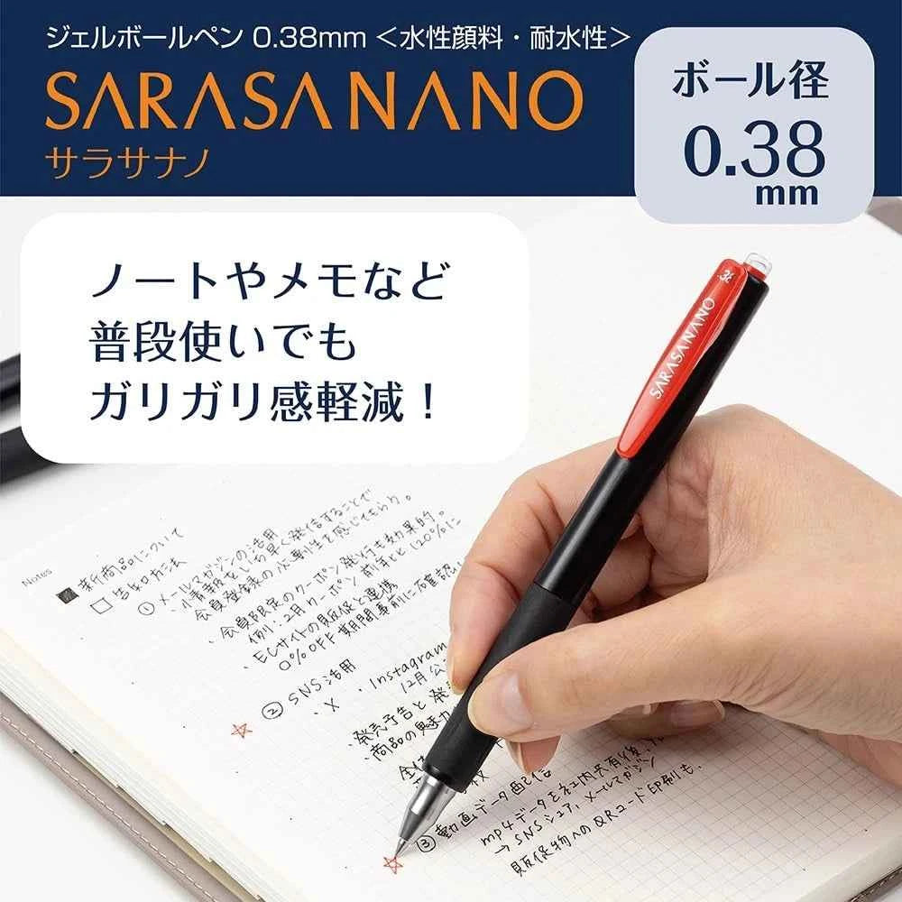 Zebra JF-0.38 Sarasa Gel Pen Refill 0.38mm Black Ink 10 Pack
