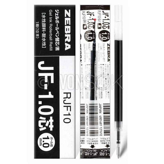 Zebra JF-1.0 Sarasa Gel Pen Refill - 1.0 mm - Black - 10 Pack