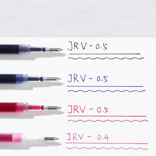 Zebra JRV-0,5 Sarasa R geelpliiatsi täide 0,5 mm must/punane/sinine 10 pakki