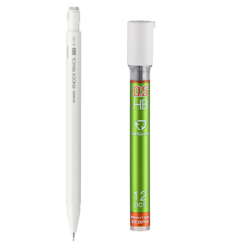 Zebra M-1700 Knock Shaker Mechanical Pencil -0.5mm with Leads