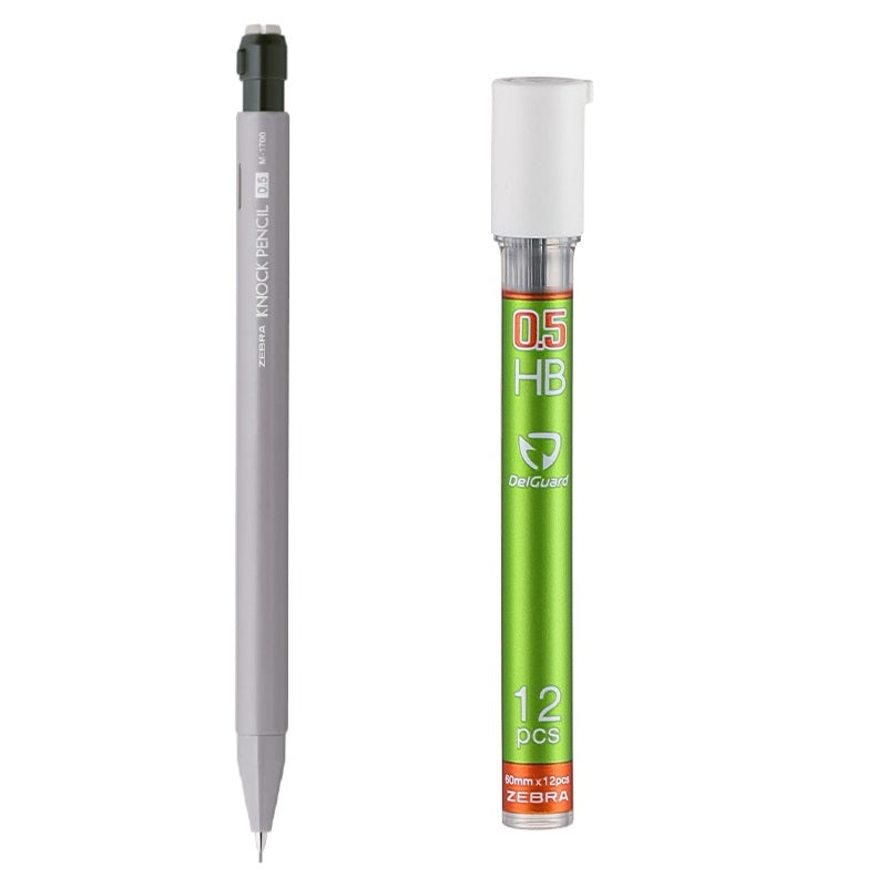 Zebra M-1700 Knock Shaker Mechanical Pencil -0.5mm with Leads