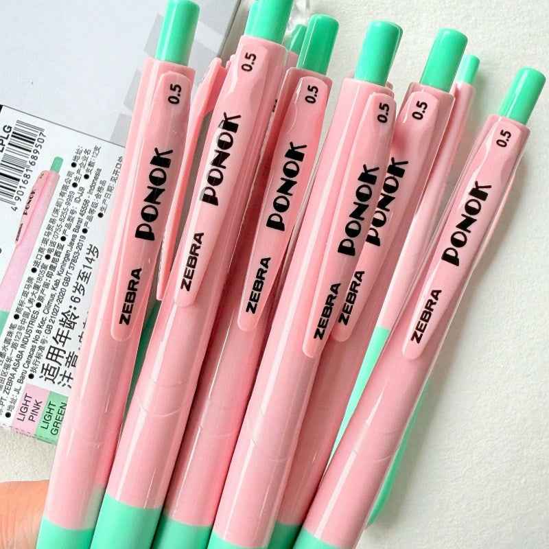 Zebra PONOK Vintage Retractable Gel Pen ,Black Ink,5 Pack